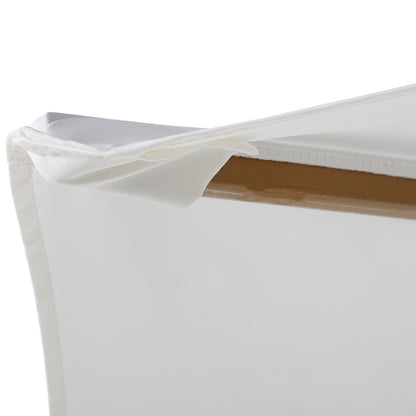 Outsunny Sombrilla De Jardín Ø250x230 Cm Con Poste Desmontable Blanco_3