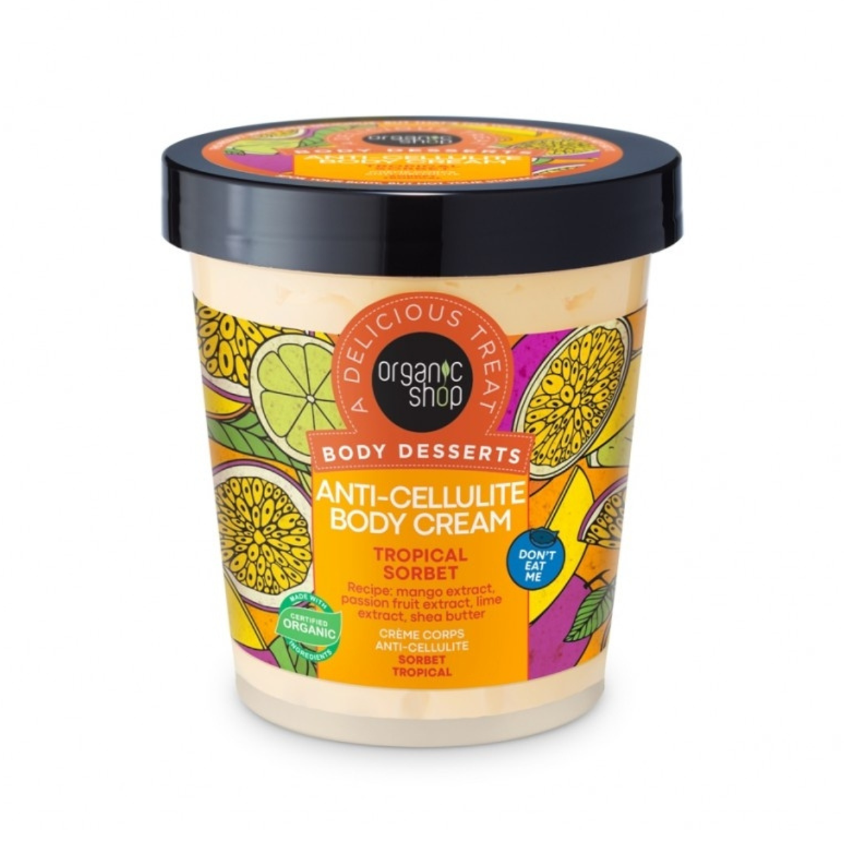 Creme Corporal Anticelulítico Organic Shop Tropical Sorbet 450 ml