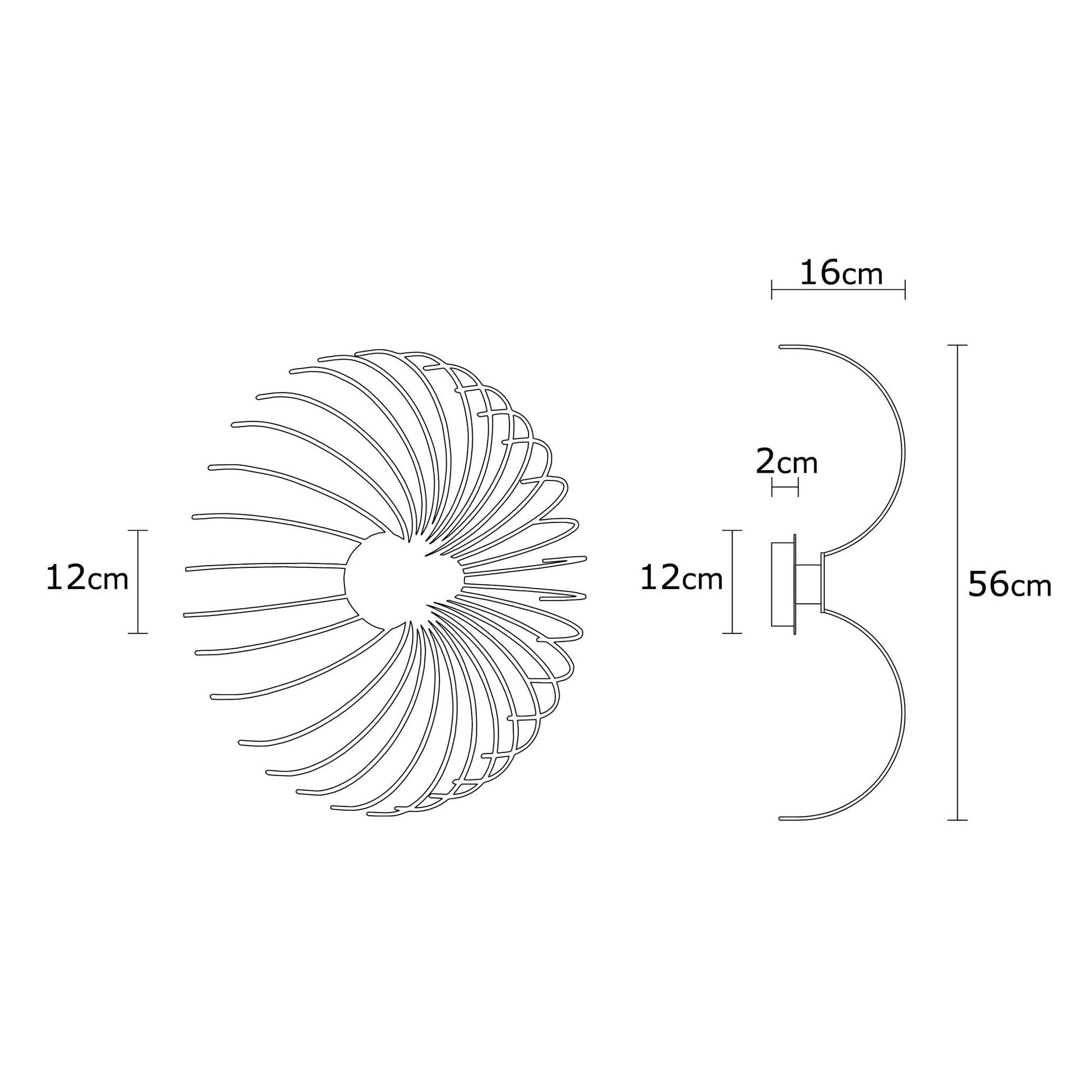 Aplique De Pared, Metal , Blanco, 16x16x56, Casquillo E 27 Max 40 W_1
