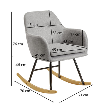 Mecedora Color Gris Claro 71x76x70cm_2
