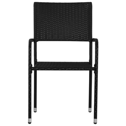 Vidaxl Juego De Comedor Para Jardín 3 Piezas Negro_5