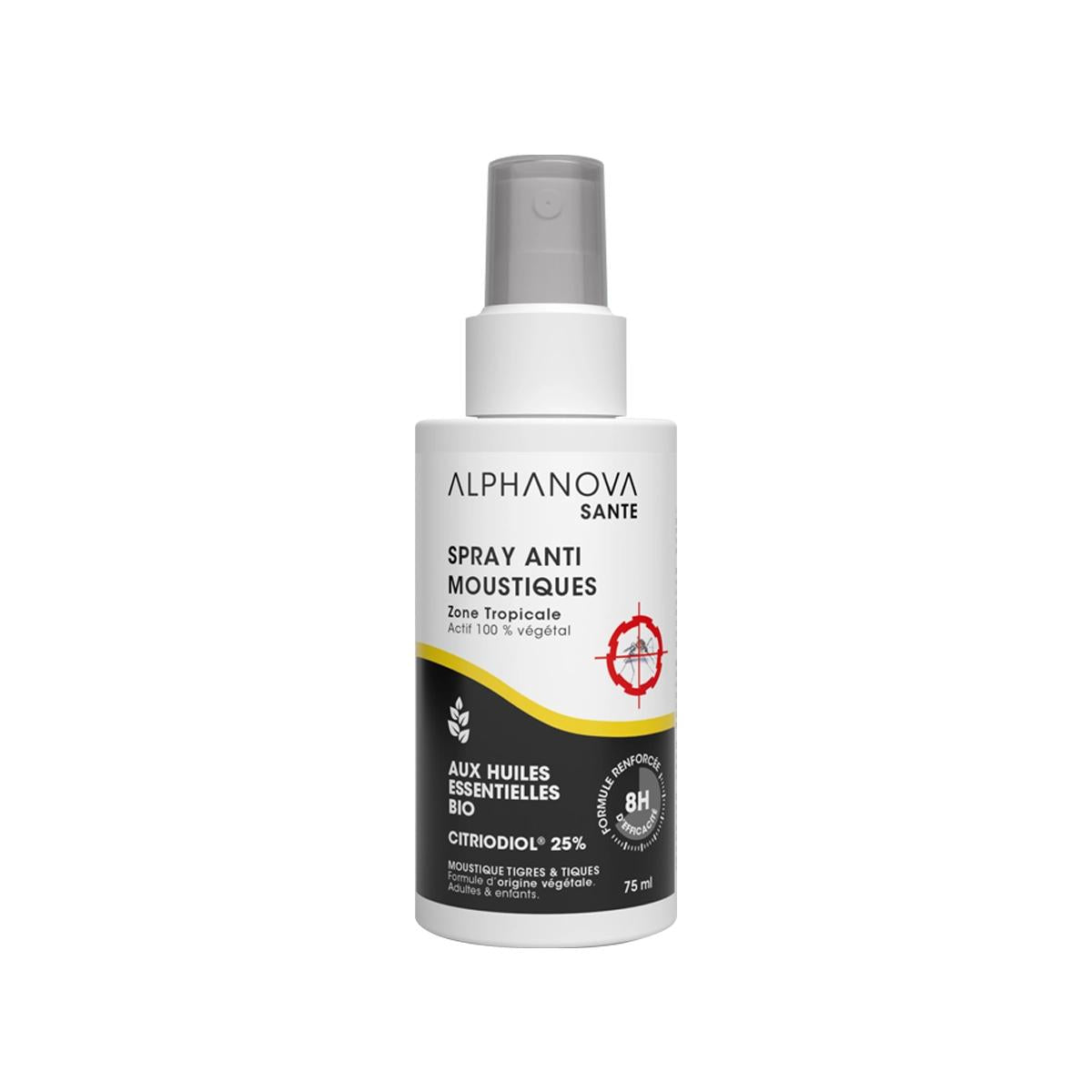 Anti Mosquitos Zona Tropical - Eficácia 8h Alphanova Santé 75 ml