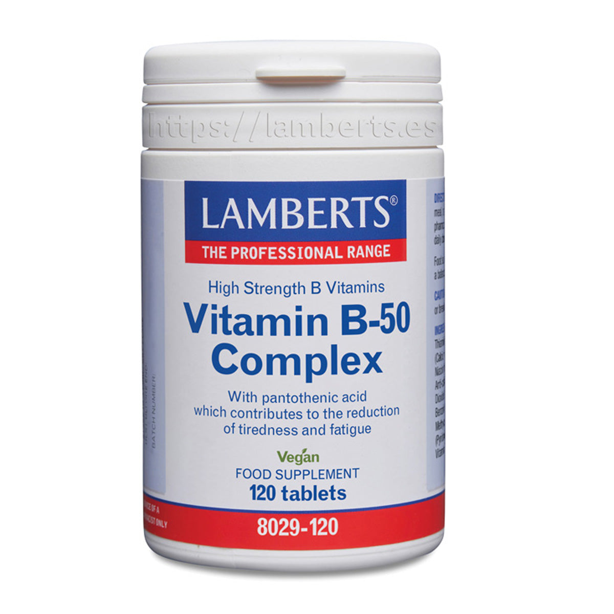 Lamberts Vitamina B-50 Complex 120 comprimidos