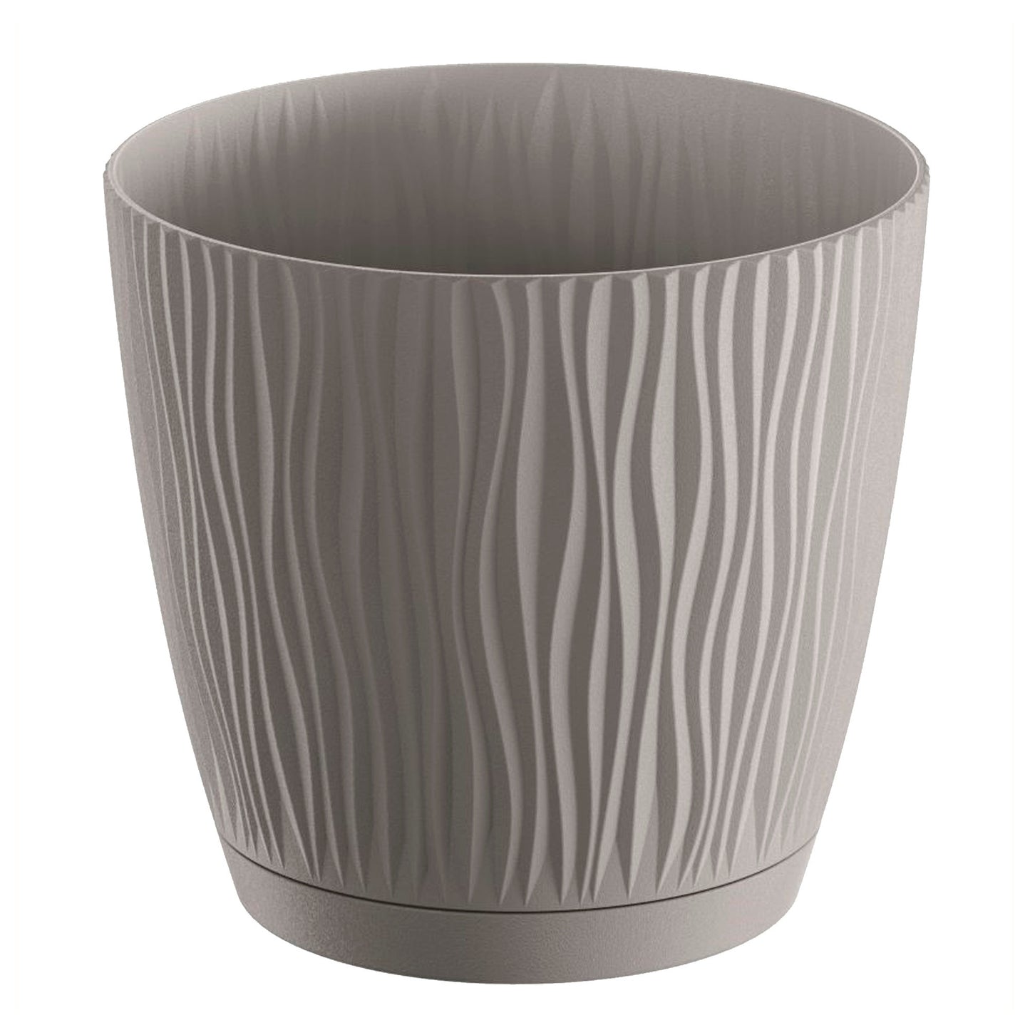 Maceta Sandy P, Dimensiones (mm) 239x239x225, Color Gris Piedra_0