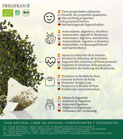 Té Verde Gunpowder Menta Ecológico Pirámides - Calidad Y Sabor | Frisafran 60 Uds_3