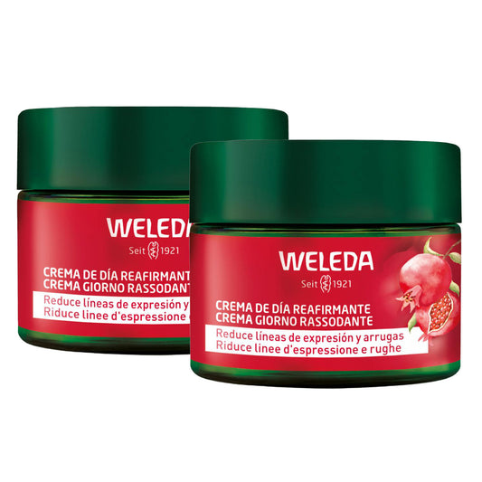 Pack de 2 Cremes de Dia Refirmantes com Peptídeos de Romã e Maca da Weleda 40 ml
