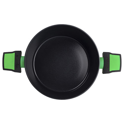 Cacerola Con Tapa En Aluminio Forjado Color Verde - Ø24 X 4,8 Cm_3