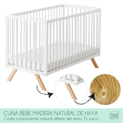 Cuna Convertible Nuru Con Kit Colecho Para Unir A La Cama Y Barandillas Blancas. Conforme A Normativa Europea_3