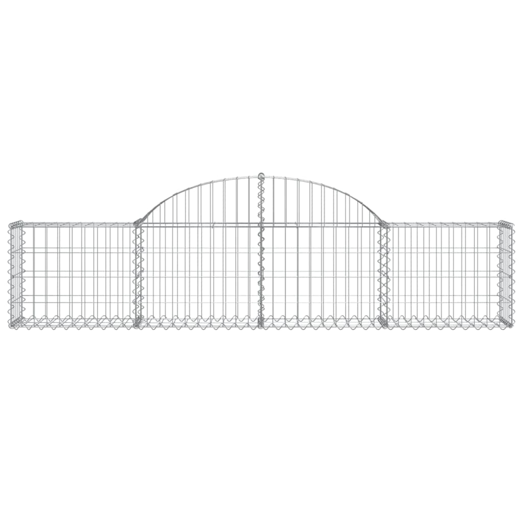 Cestas De Gaviones 3 Uds Forma De Arco Hierro 200x30x40/60 Cm_3