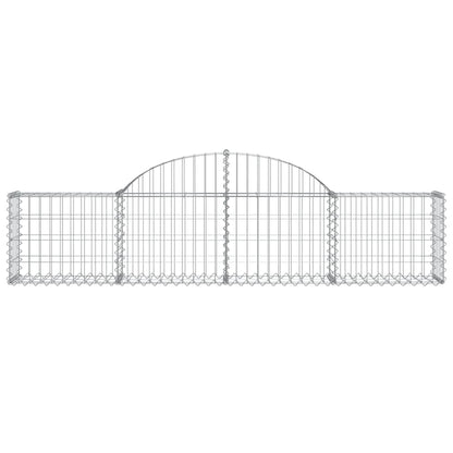 Cestas De Gaviones 3 Uds Forma De Arco Hierro 200x30x40/60 Cm_3