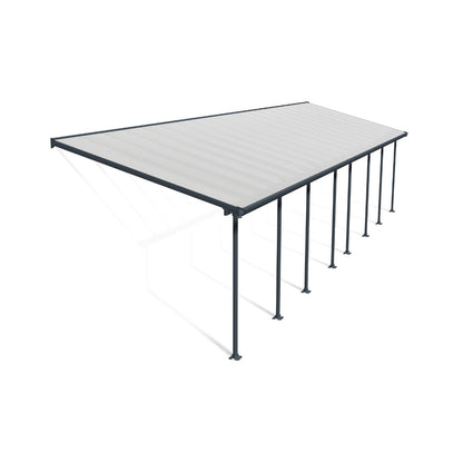 Canopy Fair Marquee Pérgola em alumínio 3x10,9 m Cinza