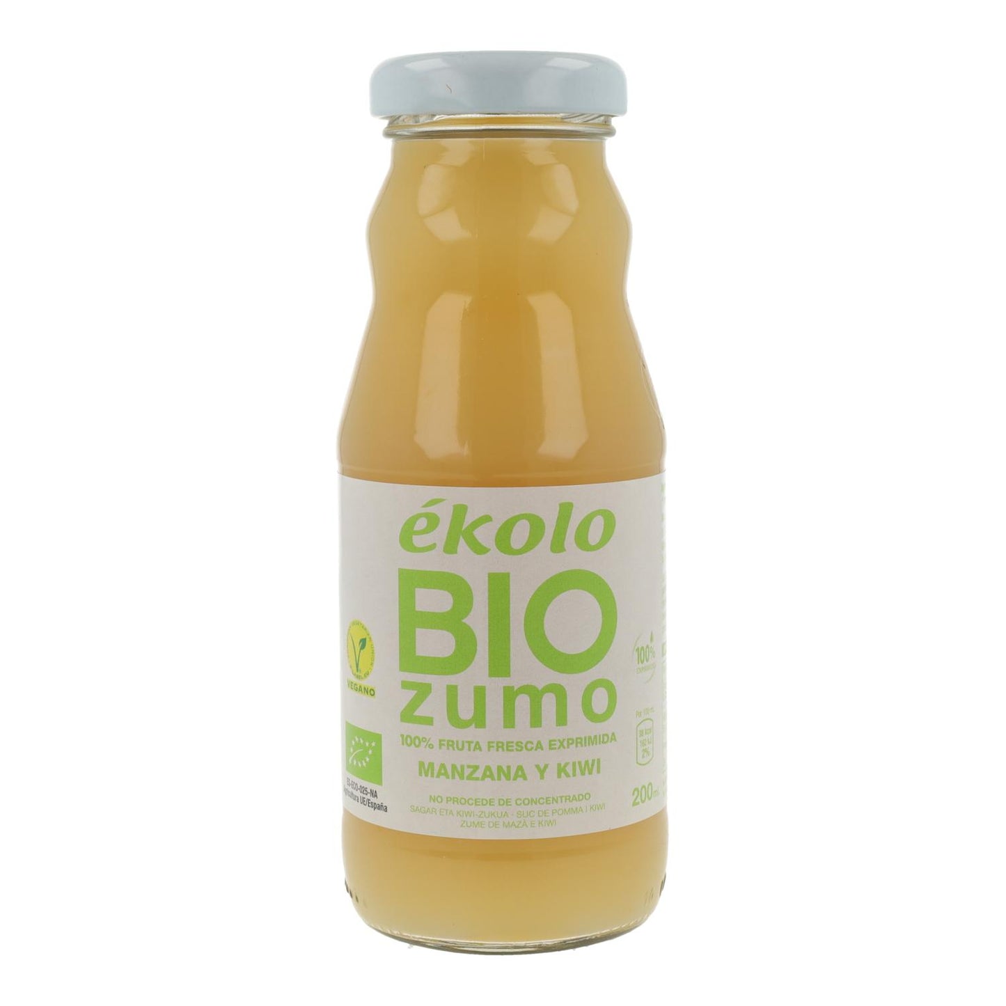 Sumo biológico de kiwi e maçã 100% espremido ékolo 750 ml