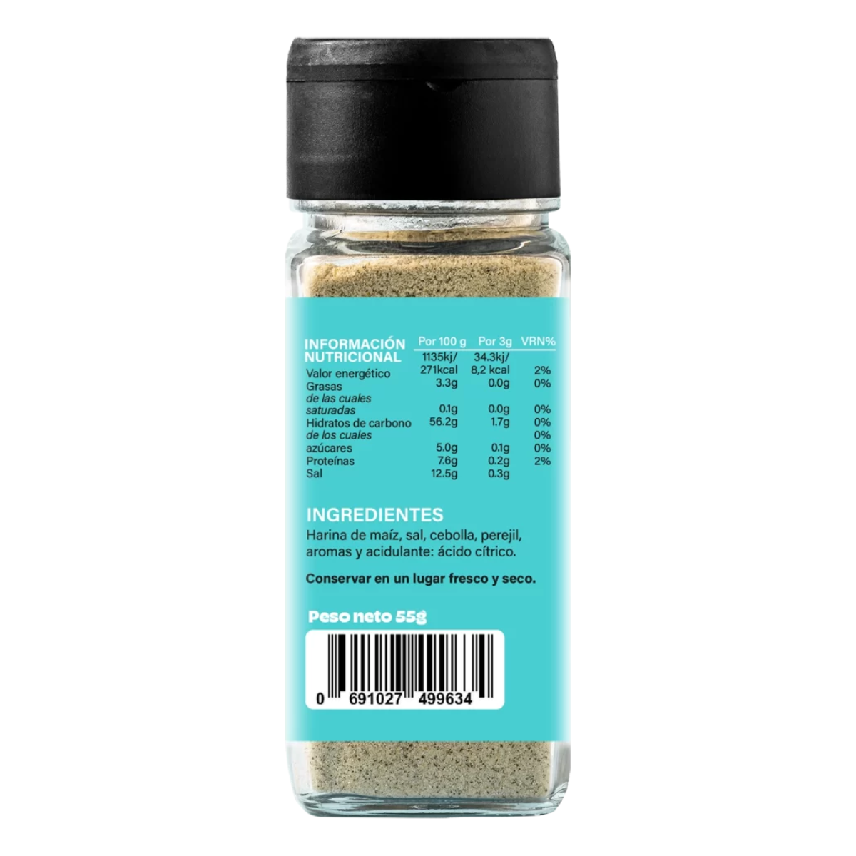 Tempero vegetal com sabor a natas e cebola Guimarana 55 g
