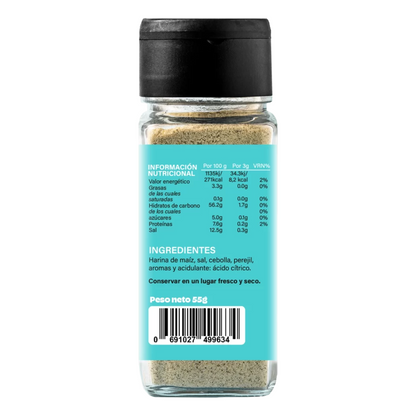 Tempero vegetal com sabor a natas e cebola Guimarana 55 g