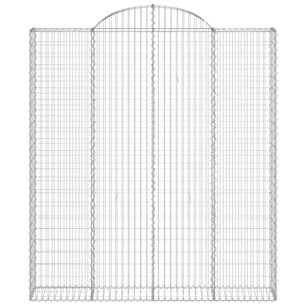 Cestas De Gaviones 2 Uds Forma De Arco Hierro 200x30x220/240 Cm_3