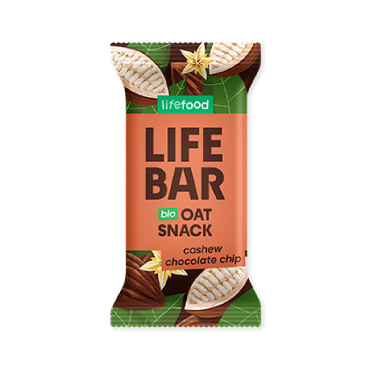 Barra proteica de aveia com pepitas de chocolate e castanha de caju Life Food 40g Lifebar