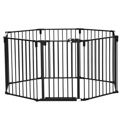 Pawhut Parque Para Perros Plegable 8 Vallas 60x76cm Con Puerta Y Doble Cerradura_0