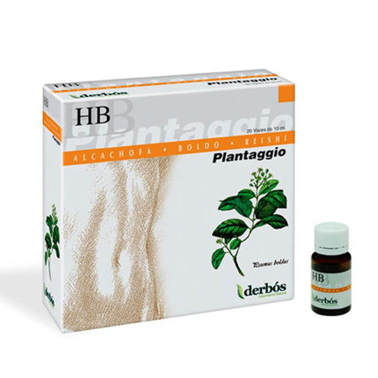 Plantaggio HB Derbós, 20 frascos de 10 ml