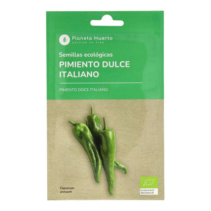Sementes orgânicas de pimento doce italiano da Planeta Huerto