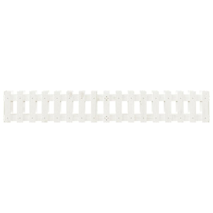 Arriate Elevado Jardín Con Valla Madera Pino Blanco 200x30x30cm_4