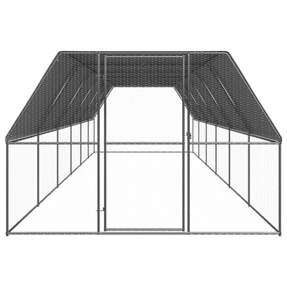 Vidaxl Jaula Gallinero De Acero Galvanizado 3x12x2 M_1