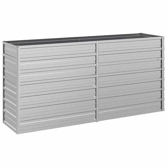 Arriate De Acero Galvanizado Plateado 160x40x77 Cm_0