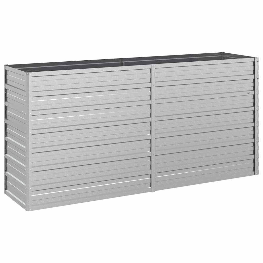 Arriate De Acero Galvanizado Plateado 160x40x77 Cm_0