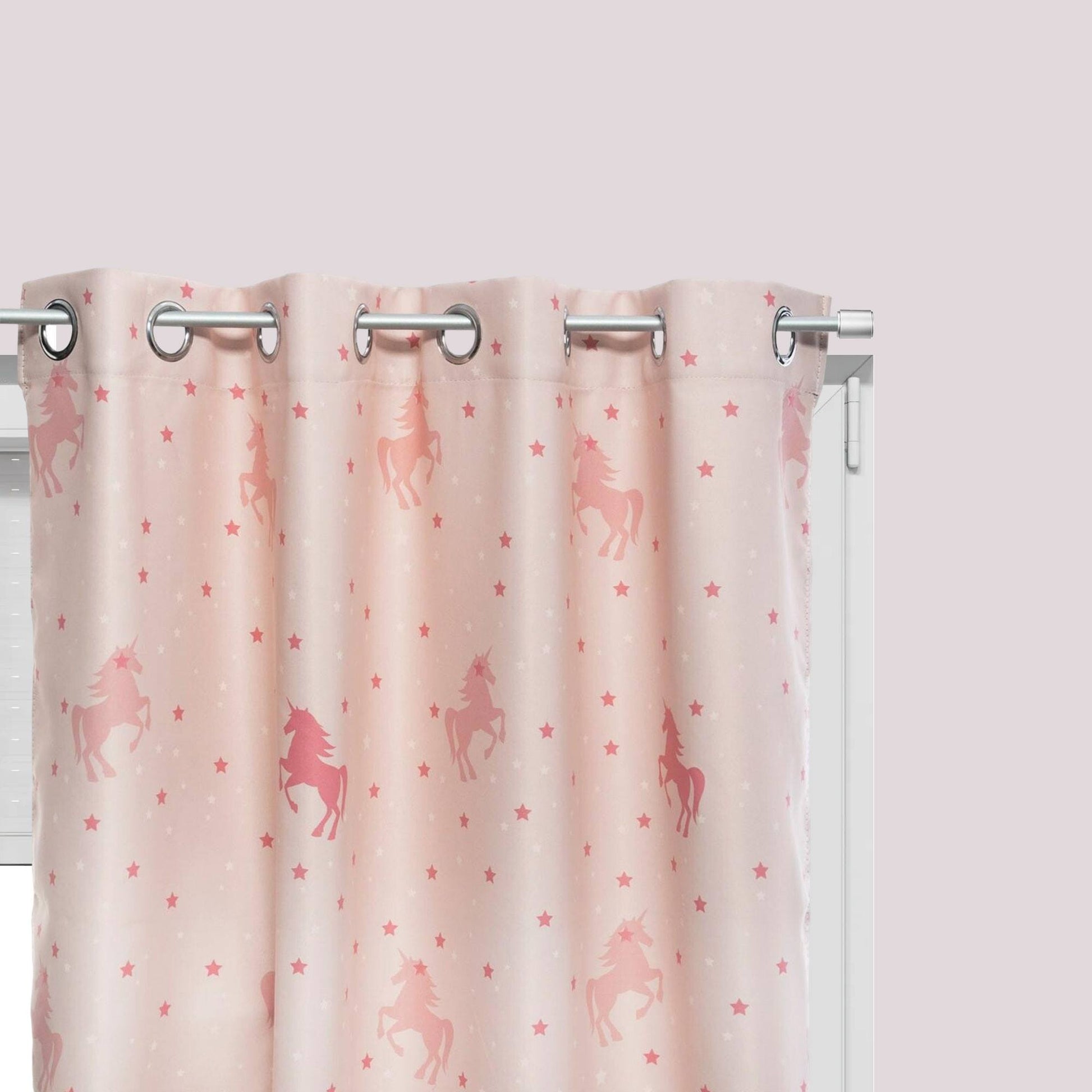 Well Home - Cortina Opaca Infantil unicornio Rosa 140x250cm_4