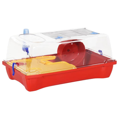 Vidaxl Jaula Para Hámster Polipropileno Roja 57x33x26 Cm_1