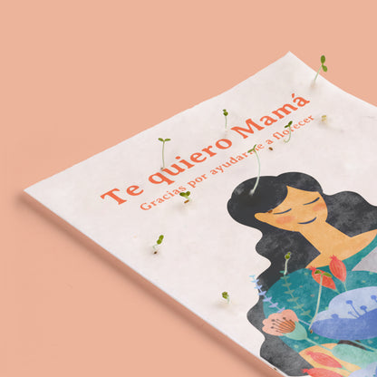 Postal Plantable Te Quiero Mamá Con Semillas De Flores – Detalle Original Que Florece Con Amor | Resetea_2