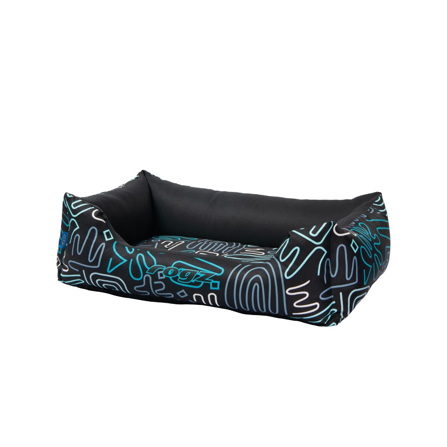 Cama Para Perro Rogz Graphix 90x59x29cm Estampado Doodle Talla L (21-40kg)_0