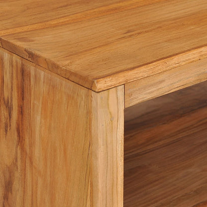 Mesa De Centro De Madera De Teca Maciza 80x80x40 Cm_2