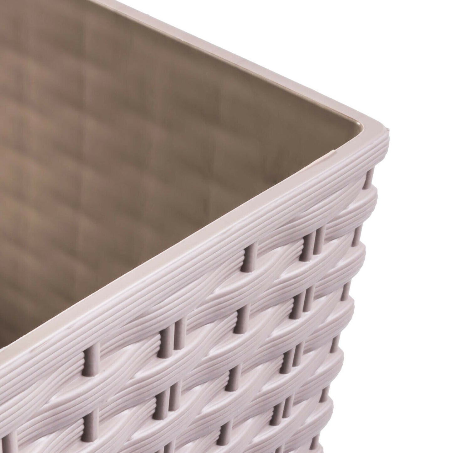 Maceta Rato 10 Litros Con Cubilete Para Plantar En Color Mocca 22,3 X 22,3 X 22,8 Cm.