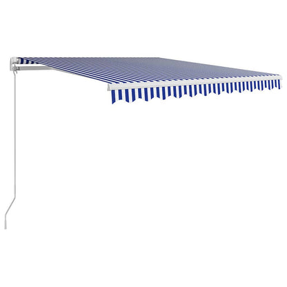 Vidaxl Toldo Manual Retráctil Azul Y Blanco 300x250 Cm_0