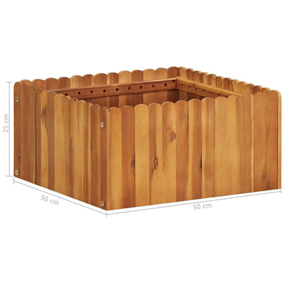 Arriate De Madera Maciza De Acacia 50x50x25 Cm_4