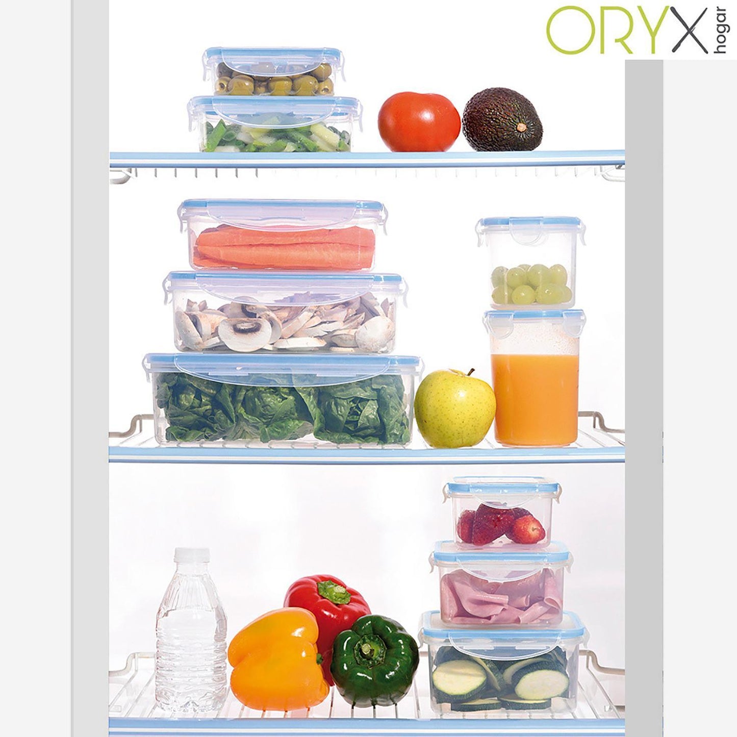 Recipiente Hermetico Plastico Redondo 1.200 Ml.  Ø 12 X 19 (alt.) Cm._3