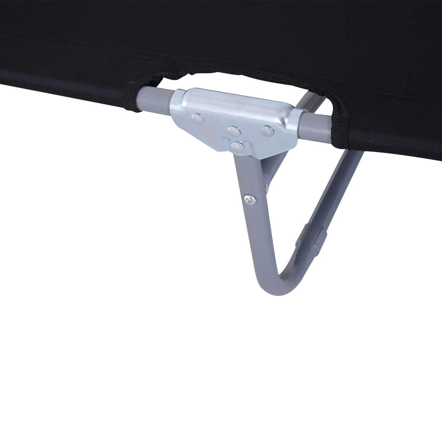 Outsunny Tumbona Plegable Respaldo Ajustable En 5 Niveles 187x55x24 Cm Negro_4