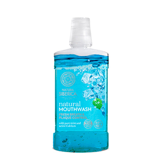 Colutório com menta e cálcio, Natura Siberica, 520 ml
