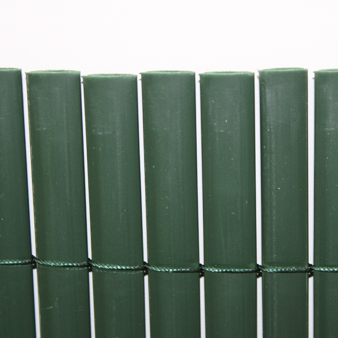 Cañizo Pvc Doble Cara| 1x3 M| Color Verde| Lamas 11 Mm| Composición 100% Pvc| Bridas Sujeción Incluidas_4
