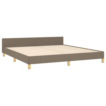 Estructura De Cama Con Cabecero De Tela Gris Taupe 160x200 Cm / Vetonek_1