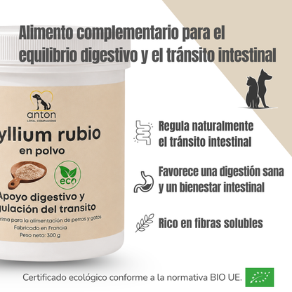 Suplemento natural para el tránsito intestinal de perros y gatos – Psyllium ECO 300 g_2