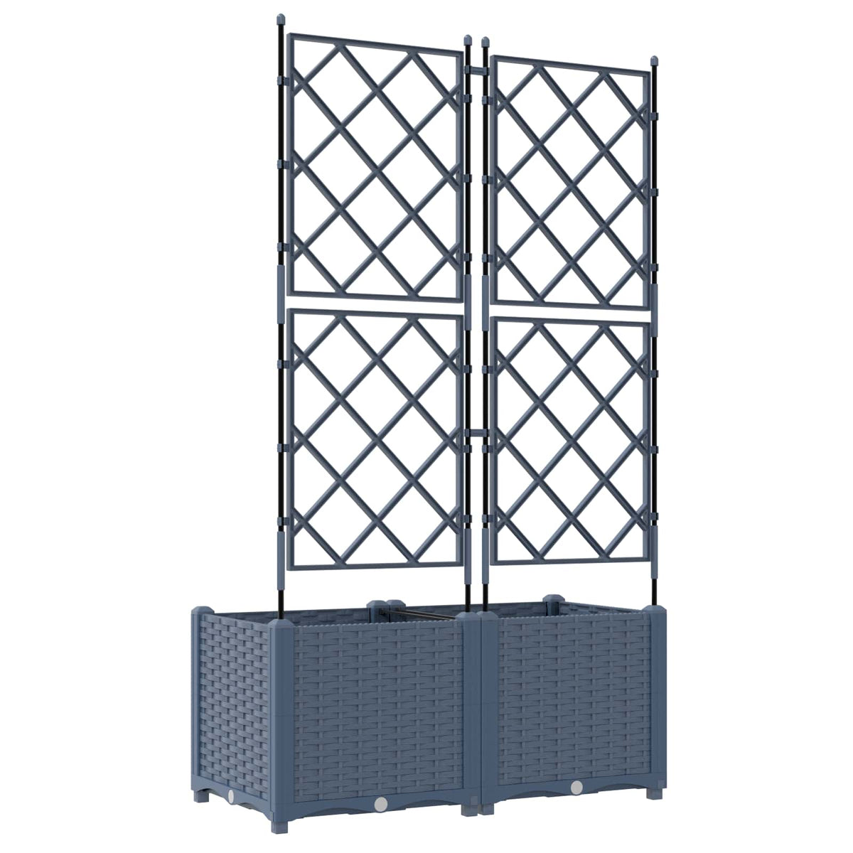 Macetero De Jardín 2 Uds. Gris 80 X 40 X 143 Cm Pp_5