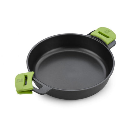 Panela baixa Bra Prior ECO+ com tampa em alumínio fundido, 36 cm