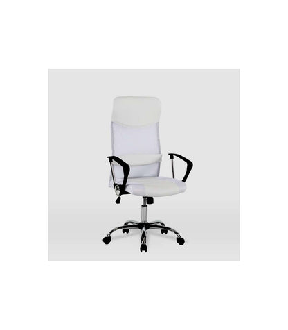 Silla De Oficina Dafne Acabado Blanco. Alto: 112.5-122cm Ancho: 60cm Fondo: 49.5cm._1