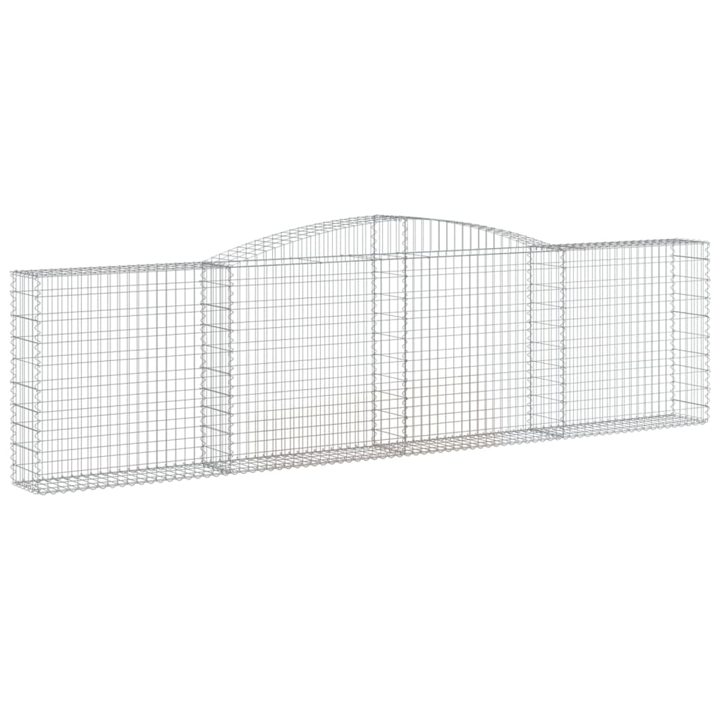 Cestas De Gaviones 7 Uds Forma De Arco Hierro 400x30x100/120 Cm_2