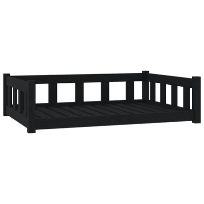 Vidaxl Cama Para Perros Madera Maciza De Pino Negro 105,5x75,5x28 Cm_0