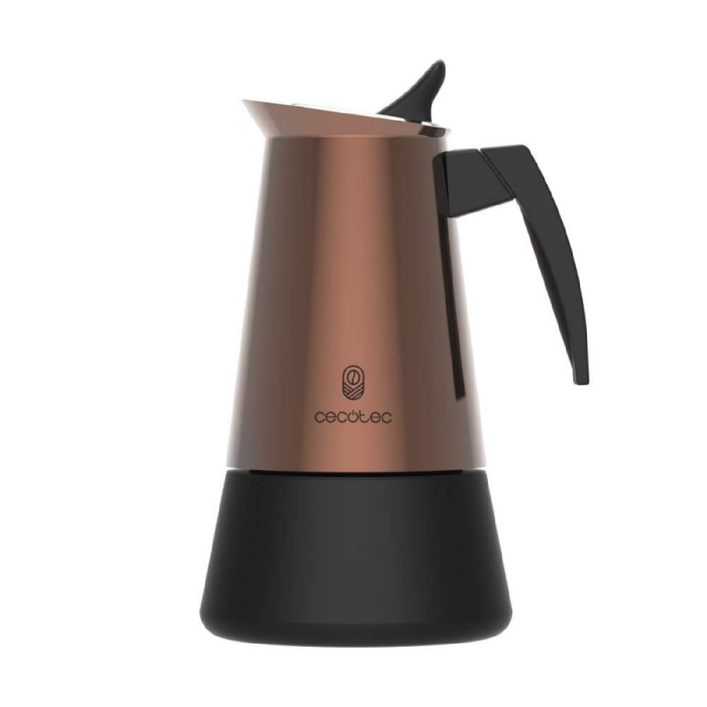 Cecotec Cafetera Italiana Piccolina 400 Bronze. 200ml, 4 Tazas De Café, Acero Inoxidable, Apta Todas Superficies, Filtro_1