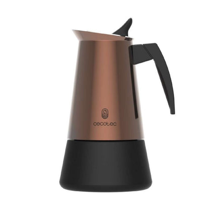 Cecotec Cafetera Italiana Piccolina 400 Bronze. 200ml, 4 Tazas De Café, Acero Inoxidable, Apta Todas Superficies, Filtro_1