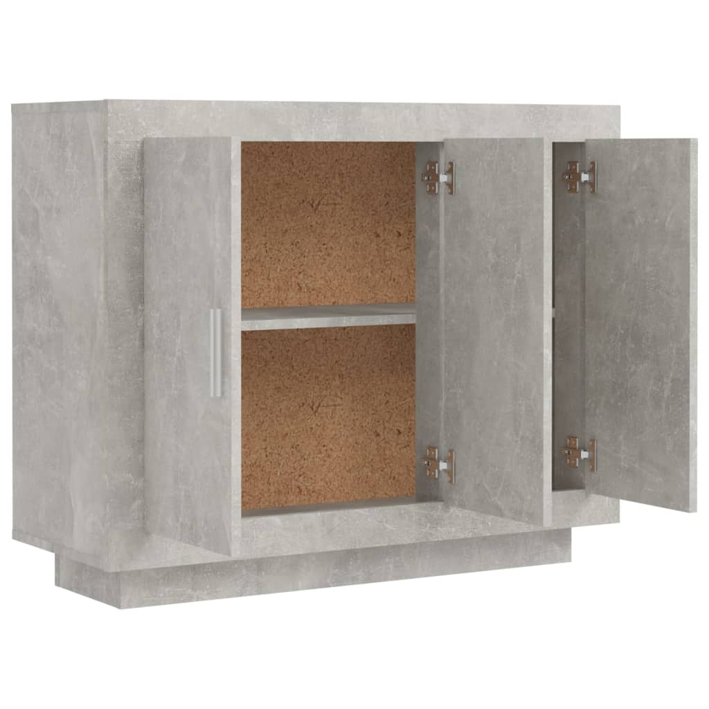 Aparador De Madera Contrachapada Gris Hormigón 92x35x75 Cm / Vetonek_2