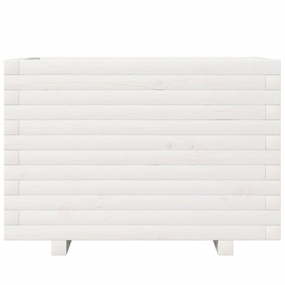 Jardinera Madera Maciza De Pino Blanco 70x40x49,5 Cm_4